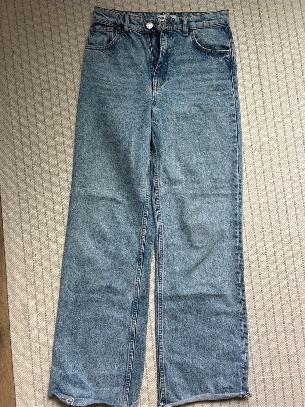 Zara Light Blue High-Rise Jeans